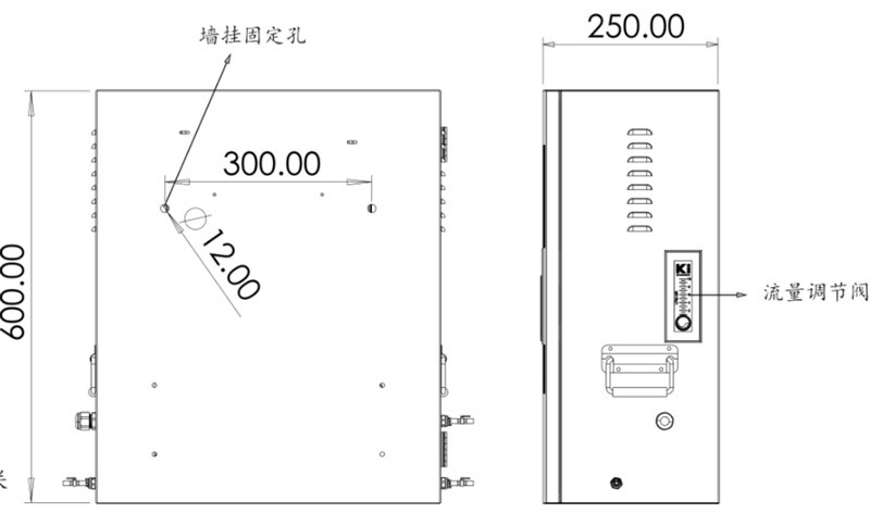 二次供水水質(zhì)監(jiān)測系統(tǒng)側(cè)視圖